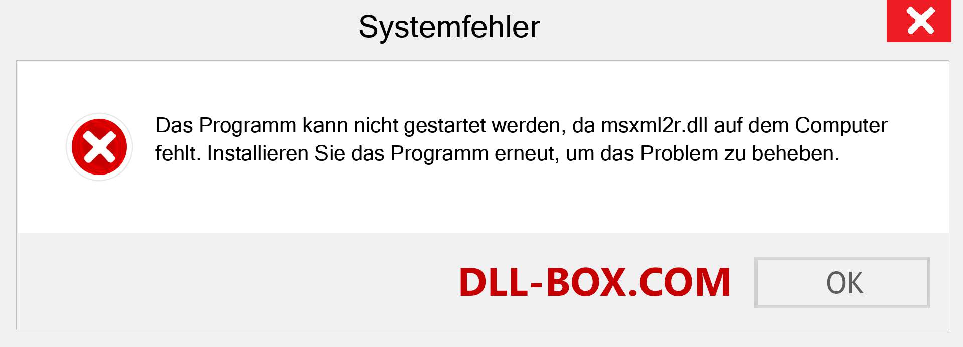 msxml2r.dll-Datei fehlt?. Download für Windows 7, 8, 10 - Fix msxml2r dll Missing Error unter Windows, Fotos, Bildern